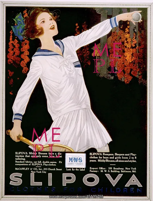 : Advertisement for Slipova Middy blouses ? : Advertisement for Slipova Middy blouses ?
