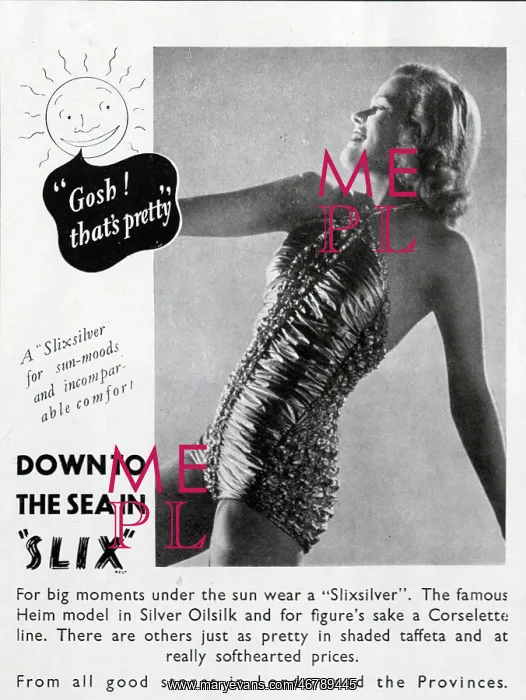: Advert for Slixsilver swimsuits : Advert for Slixsilver swimsuits