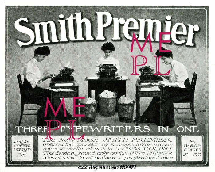 : Advert, Smith Premier, Three Typewriters in One : Advert, Smith Premier, Three Typewriters in One