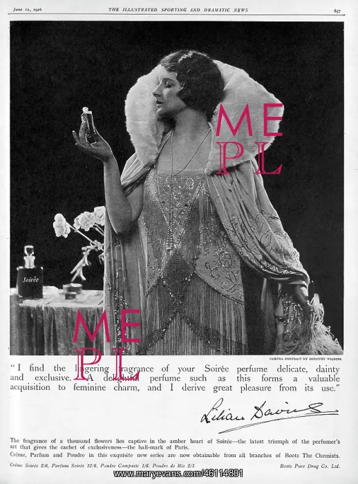 : Advertisement for Soiree Perfume for Boots : Advertisement for Soiree Perfume for Boots
