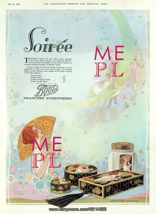  : Advertisement for Soiree Perfume for Boots