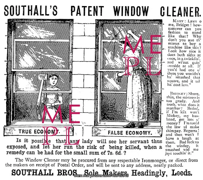 : Advertisement for Southall's Patent Window Cleaner : Advertisement for Southall's Patent Window Cleaner