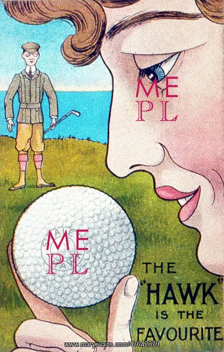 : Advertisement for Southvale Hawk golf ball : Advertisement for Southvale Hawk golf ball