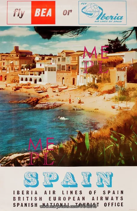  : Advertisement for Spain via BEA or Iberia