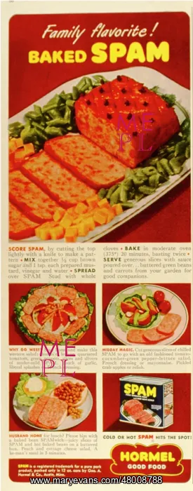 : Advertisement for Spam, with serving suggestions : Advertisement for Spam, with serving suggestions