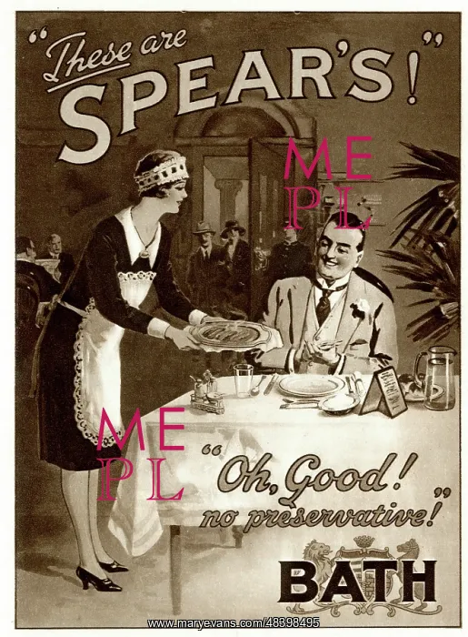 : Advert, Spear's Sausages of Bath : Advert, Spear's Sausages of Bath