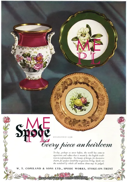 : Advertisement for Spode China : Advertisement for Spode China