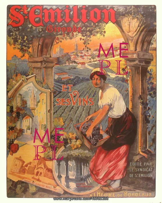 : Advertisement for St Emilion wines : Advertisement for St Emilion wines