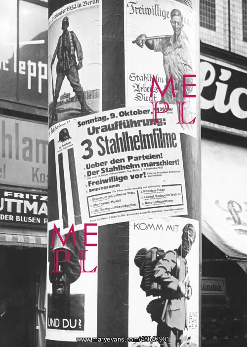 : Advertising of the Stahlhelm, 1932 : Advertising of the Stahlhelm, 1932