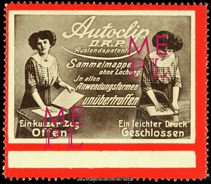 : Advertising Stamp Autoclip D.R.P : Advertising Stamp Autoclip D.R.P