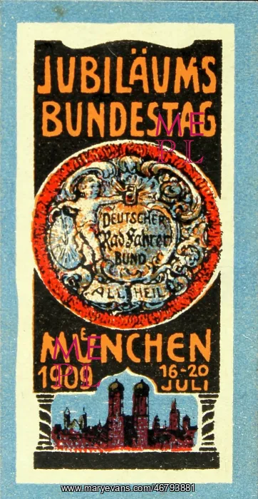 : Advertising stamp Deutscher Radfahrer Bund : Advertising stamp Deutscher Radfahrer Bund