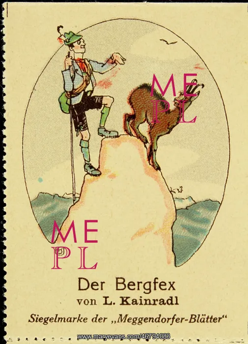: Advertising stamp Meggendorfer Blatter : Advertising stamp Meggendorfer Blatter