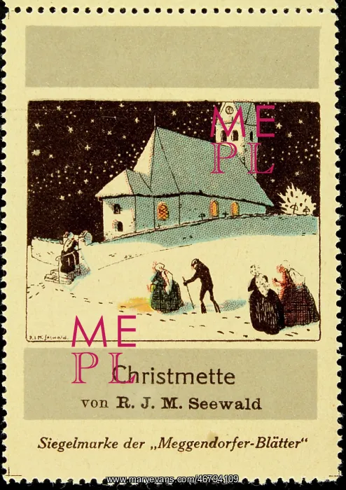 : Advertising stamp Meggendorfer Blatter : Advertising stamp Meggendorfer Blatter