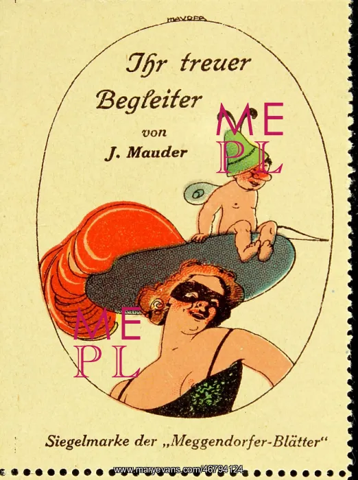 : Advertising stamp Meggendorfer Blatter : Advertising stamp Meggendorfer Blatter