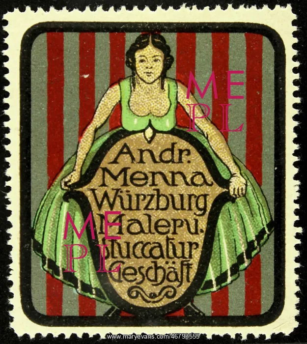 : Advertising stamp Menna Wurzburg : Advertising stamp Menna Wurzburg