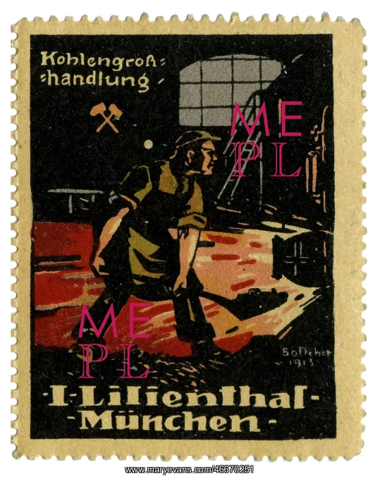  : advertising, stamps, coal trade Lilienthal, Munich