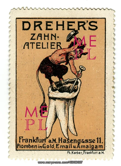  : advertising, stamps, Dreher's Zahn-Atelier