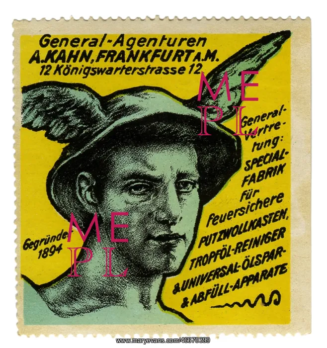 : advertising, stamps, General Agency A. Kahn : advertising, stamps, General Agency A. Kahn