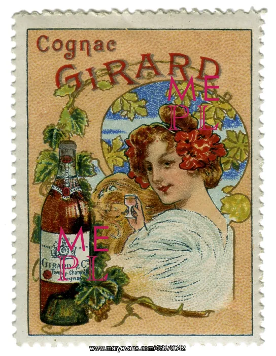 : advertising, stamps, Girard Cognac, Germany : advertising, stamps, Girard Cognac, Germany