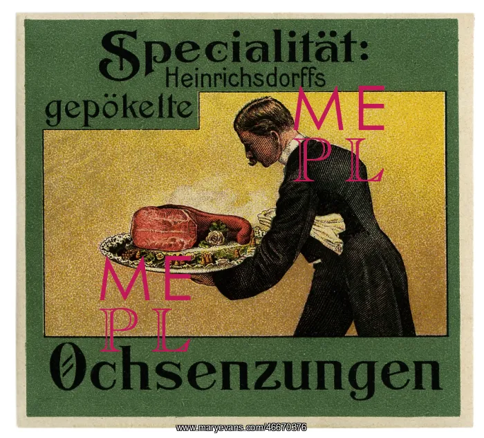 : advertising, stamps, Heinrichsdorffs cured ox : advertising, stamps, Heinrichsdorffs cured ox