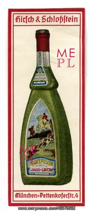 : advertising, stamps, Jagd - Likor by Hirsch : advertising, stamps, Jagd - Likor by Hirsch