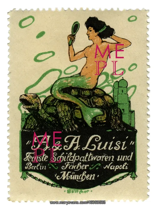 : advertising, stamps, A & A Luisi, Tortoise shell : advertising, stamps, A & A Luisi, Tortoise shell