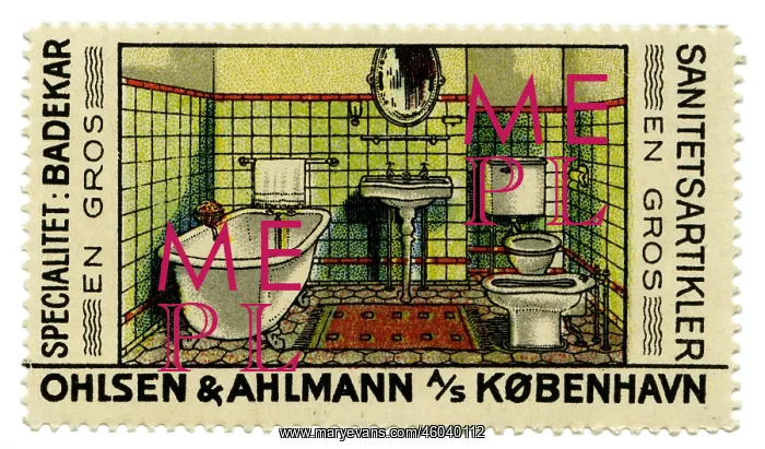 : advertising, stamps, Ohlsen & Ahlmann, sanitary : advertising, stamps, Ohlsen & Ahlmann, sanitary