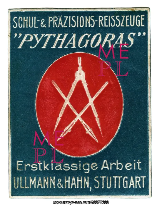 : advertising, stamps, Pythagoras, school and precision : advertising, stamps, Pythagoras, school and precision