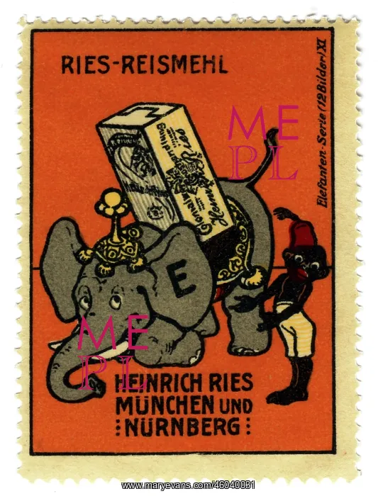 : advertising, stamps, Ries rice flour, Germany : advertising, stamps, Ries rice flour, Germany