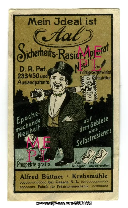 : advertising, stamps, save shaver Aal, Germany : advertising, stamps, save shaver Aal, Germany