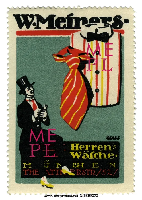 : advertising, stamps, W. Meiners clothes, Munich : advertising, stamps, W. Meiners clothes, Munich
