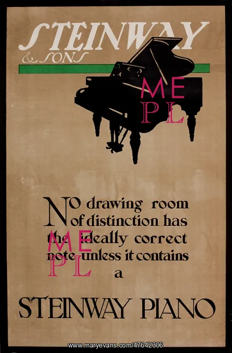 : Advertisement for Steinway Pianos : Advertisement for Steinway Pianos