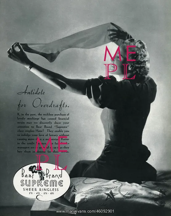: Advert for Stockings by Bear Brand 1938 : Advert for Stockings by Bear Brand 1938