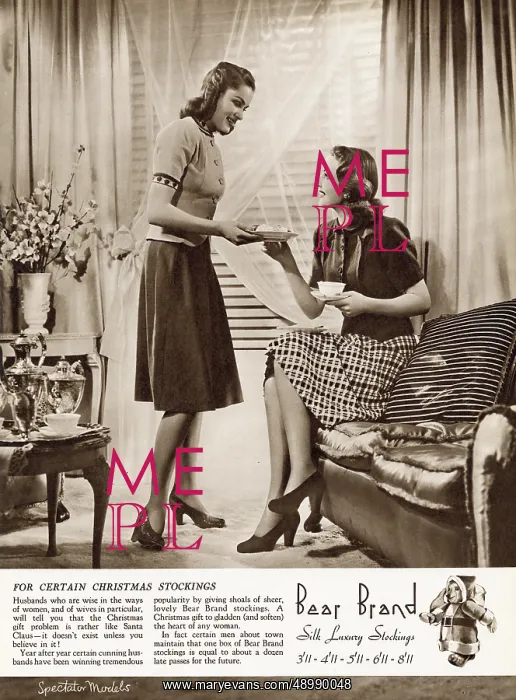 : Advert for Stockings by Bear Brand 1939 : Advert for Stockings by Bear Brand 1939