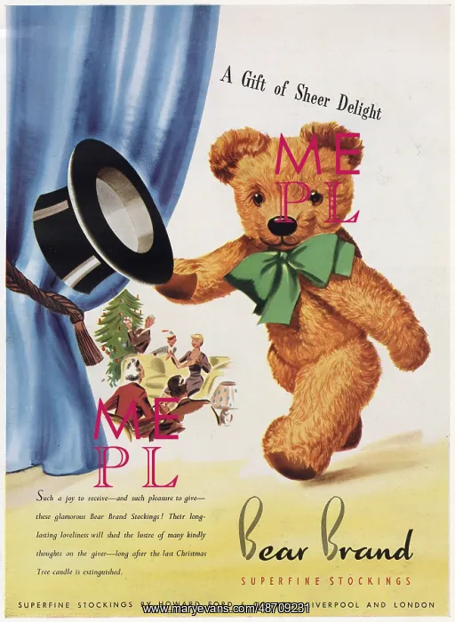 : Advert for Stockings by Bear Brand 1951 : Advert for Stockings by Bear Brand 1951