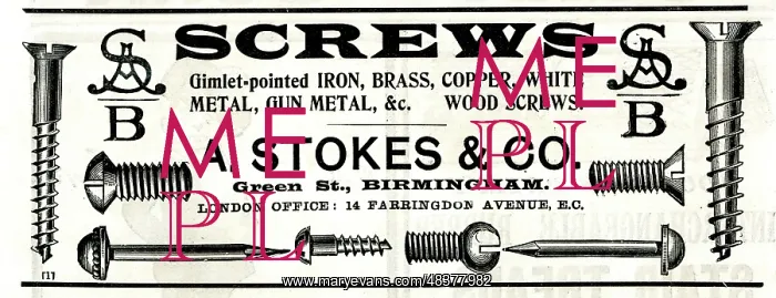 : Advert, A Stokes & Co, Birmingham : Advert, A Stokes & Co, Birmingham
