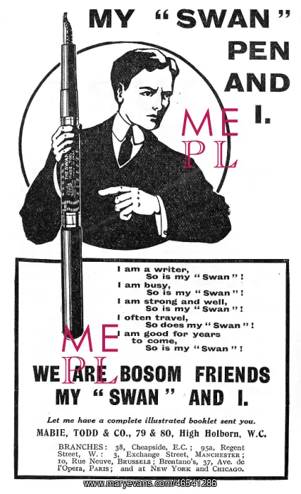 : Advertisement for Swan Pen : Advertisement for Swan Pen