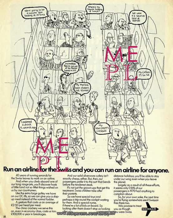 : Advertisement for Swissair : Advertisement for Swissair