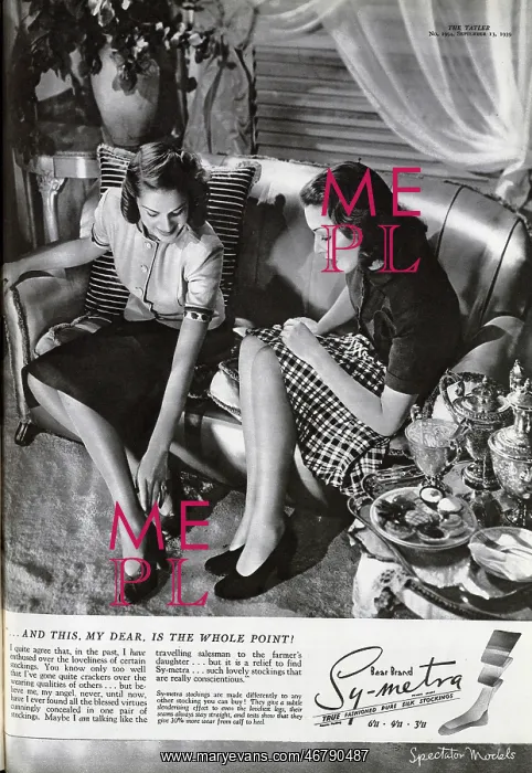 : Advert for Sy-metra stockings : Advert for Sy-metra stockings