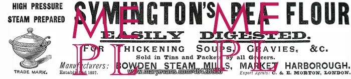 : An advertisement for Symington's soup and gravy thickening : An advertisement for Symington's soup and gravy thickening