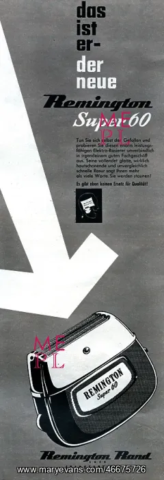 : advertising, technics, Remington electronic shaver : advertising, technics, Remington electronic shaver