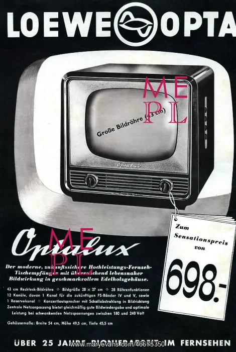 : advertising, television set, Loewe Opta, advertisement : advertising, television set, Loewe Opta, advertisement