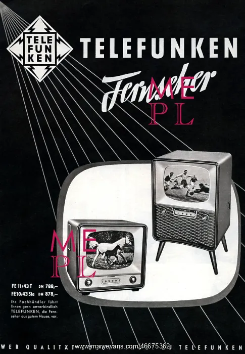 : advertising, television set, Telefunken, advertisement : advertising, television set, Telefunken, advertisement