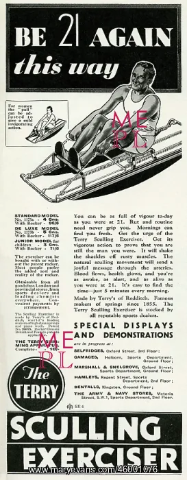 : Advert for Terry's exerciser for men 1933 : Advert for Terry's exerciser for men 1933