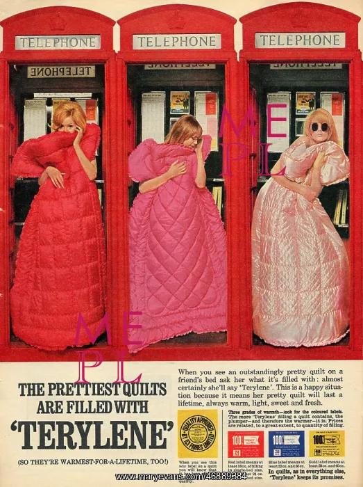 : Advertisement for Terylene quilts in Womans Realm, November : Advertisement for Terylene quilts in Womans Realm, November