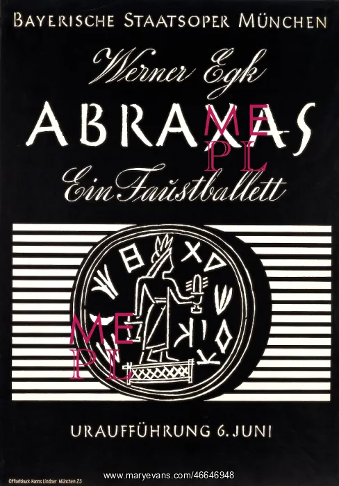 : advertising, theatre / theater, Bavarian State : advertising, theatre / theater, Bavarian State