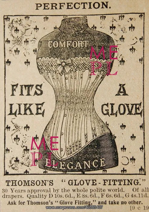 : Advertisement for Thomson's glove-fitting corset : Advertisement for Thomson's glove-fitting corset