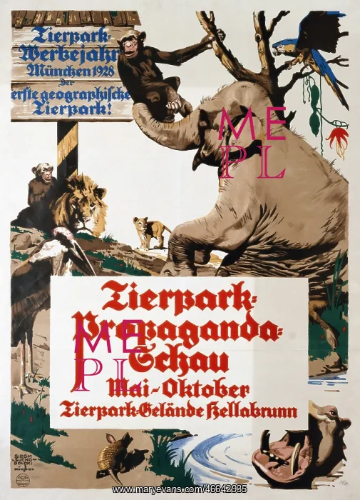: advertising, Tierpark - Propaganda - Schau, (Zoo : advertising, Tierpark - Propaganda - Schau, (Zoo