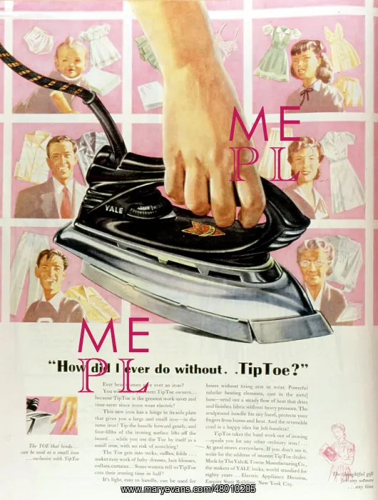 : Advertisement for the Tip Toe iron : Advertisement for the Tip Toe iron