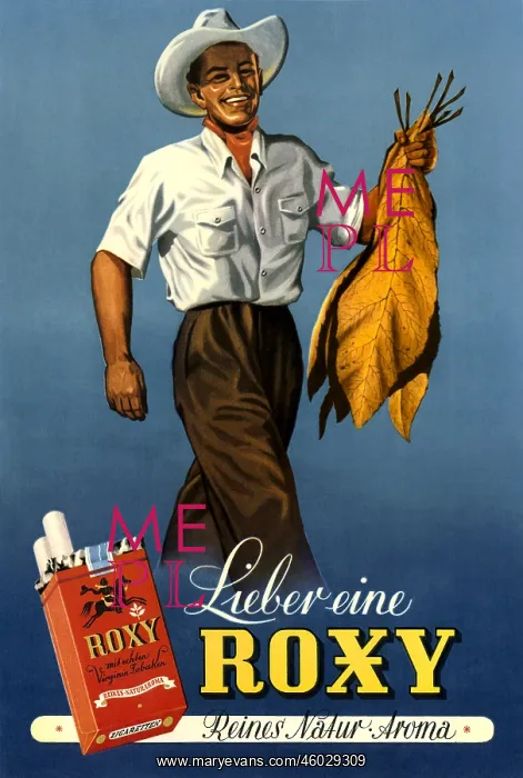  : advertising, tobacco, cigarette ad, Roxy cigarettes